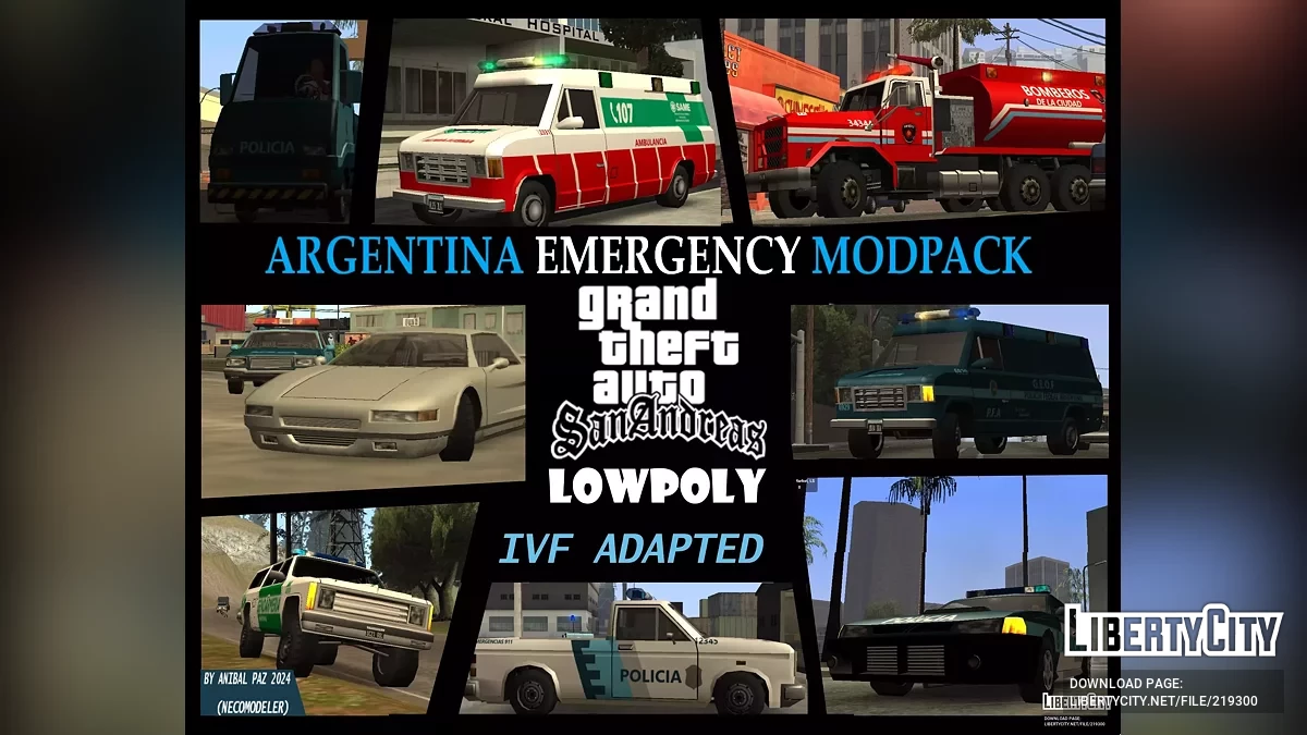 Пак Аргентинскиъ Спецслужб (SA Style Low Poly) / GTA San Andreas