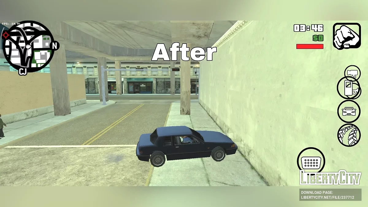 Переворот и починка машины / GTA San Andreas (iOS, Android)