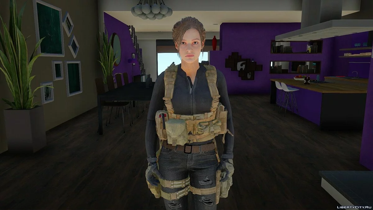 Джилл Валентайн в военной униформе / GTA San Andreas